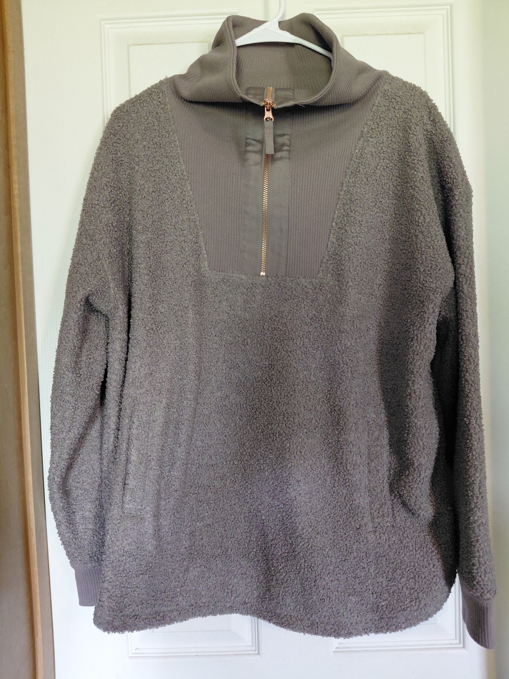 Maurices Men's Zip-Up Sherpa Pullover - Gray